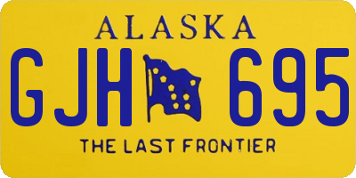 AK license plate GJH695