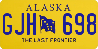 AK license plate GJH698