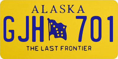 AK license plate GJH701