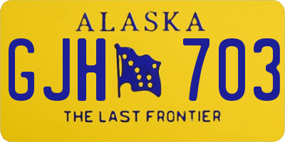 AK license plate GJH703