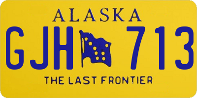 AK license plate GJH713