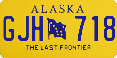 AK license plate GJH718