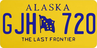 AK license plate GJH720