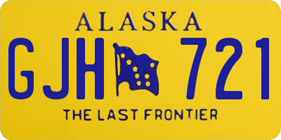 AK license plate GJH721