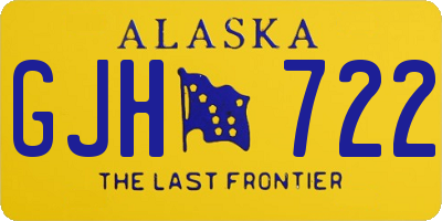 AK license plate GJH722