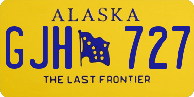 AK license plate GJH727
