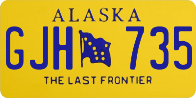 AK license plate GJH735