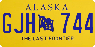 AK license plate GJH744
