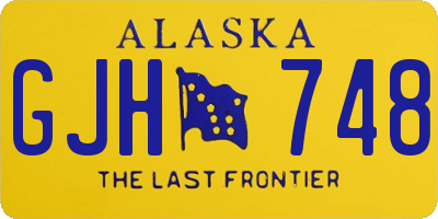 AK license plate GJH748
