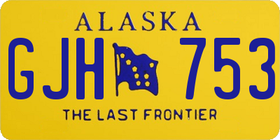 AK license plate GJH753