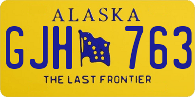 AK license plate GJH763