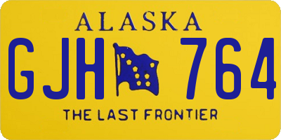 AK license plate GJH764