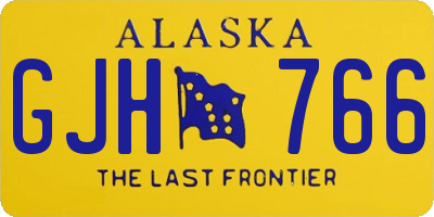 AK license plate GJH766
