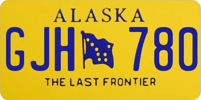 AK license plate GJH780