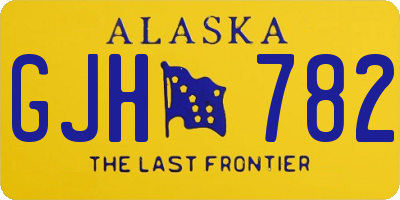AK license plate GJH782