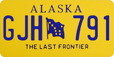 AK license plate GJH791