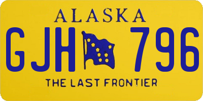 AK license plate GJH796