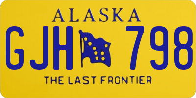 AK license plate GJH798