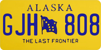 AK license plate GJH808