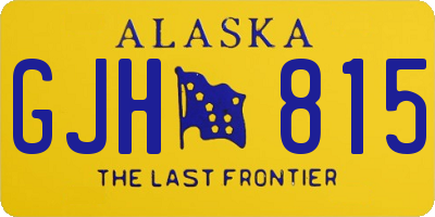 AK license plate GJH815