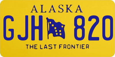AK license plate GJH820