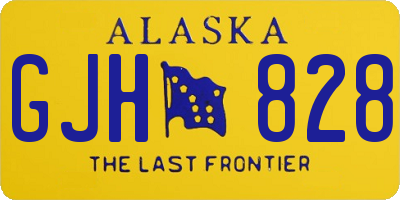 AK license plate GJH828