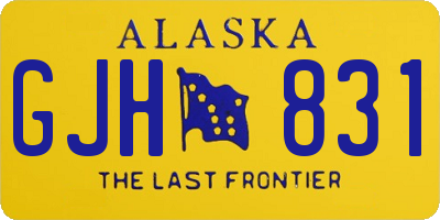 AK license plate GJH831