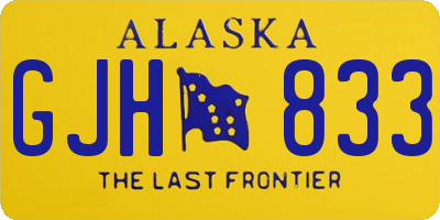 AK license plate GJH833