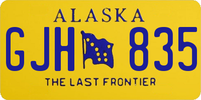 AK license plate GJH835