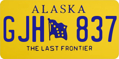 AK license plate GJH837