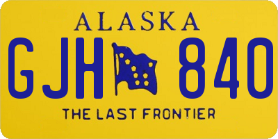 AK license plate GJH840