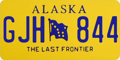 AK license plate GJH844