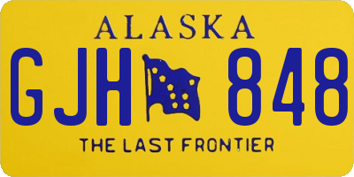 AK license plate GJH848