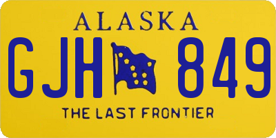 AK license plate GJH849