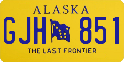 AK license plate GJH851