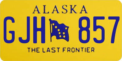 AK license plate GJH857