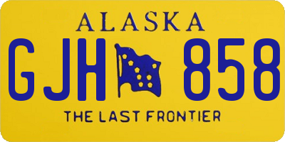 AK license plate GJH858