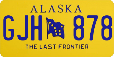 AK license plate GJH878