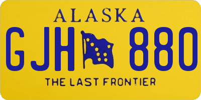 AK license plate GJH880