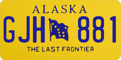 AK license plate GJH881
