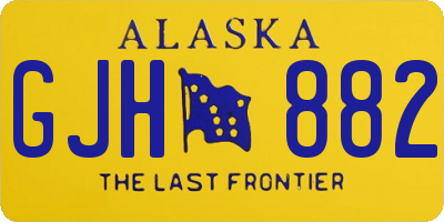 AK license plate GJH882