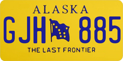 AK license plate GJH885