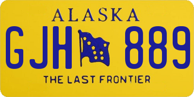 AK license plate GJH889