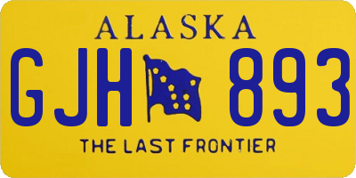 AK license plate GJH893