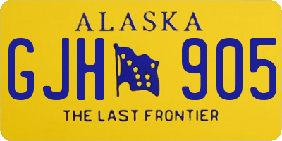 AK license plate GJH905
