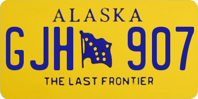 AK license plate GJH907
