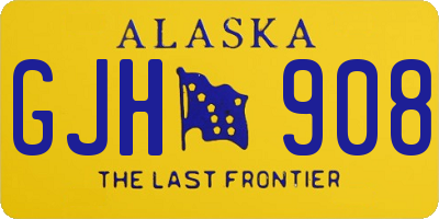 AK license plate GJH908