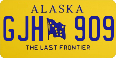 AK license plate GJH909