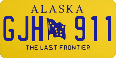 AK license plate GJH911
