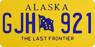 AK license plate GJH921
